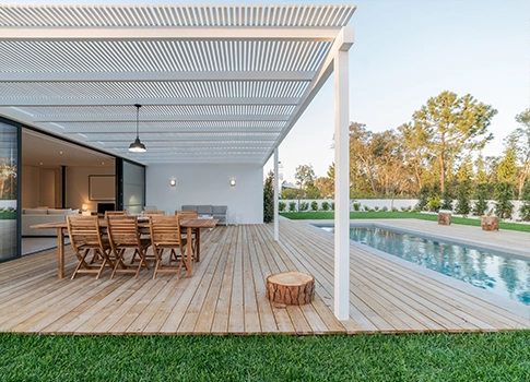 coastal timber deck outdoor living