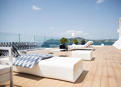 modern outdoor deck with ocean breeze